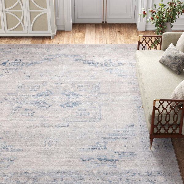 Kelly Clarkson Home Emmie Performance Blue/Gray/Ivory Rug & Reviews